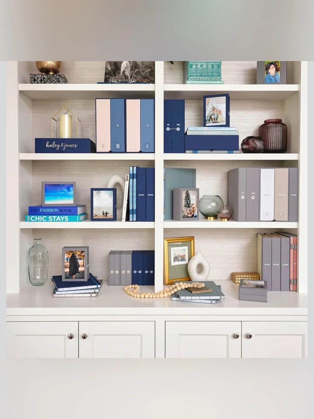 Savor All in one Memory box Storage Blue Organizer with Drawers files and labels